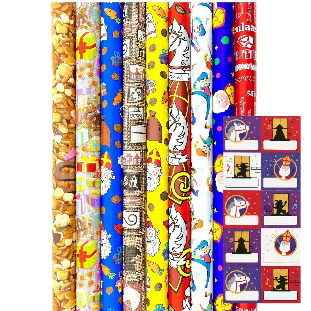 Sinterklaas  Geschenkpapier Sortiment Inc. 20 Produktbild 