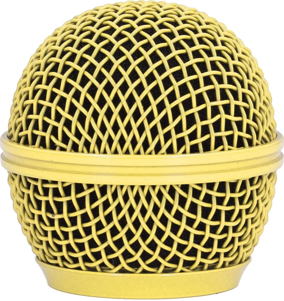 Griglia Microfono Oro Ricambio Compatibile SM58 Beta58A - Acciaio Mesh