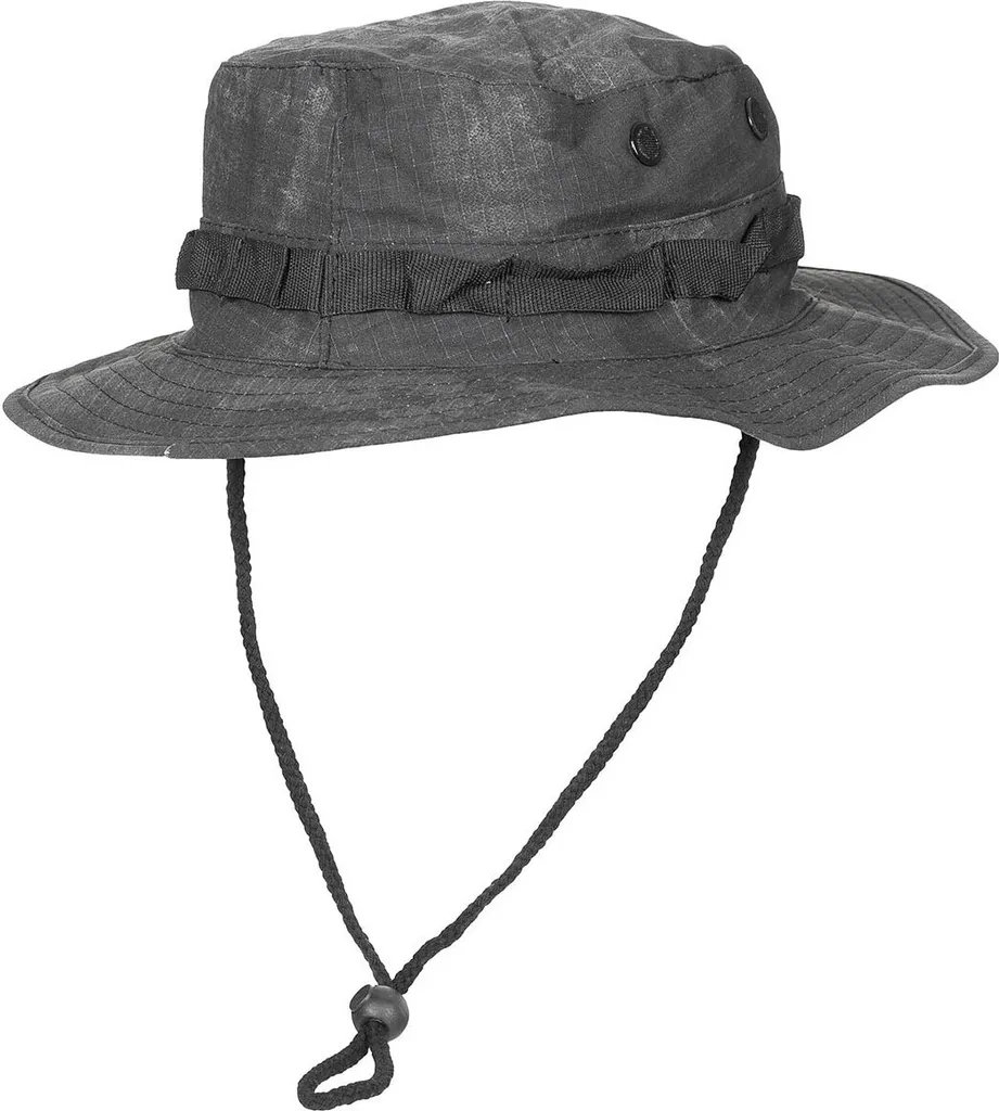 MFH Cappello da soldato americano, con mentoniera, GI Boonie, Rip Stop, HDT-camo LE