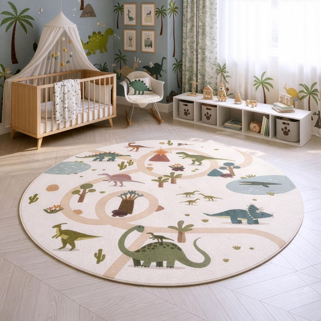 SIMPEX Kinderteppich Dinosaurier Spielteppich für Produktbild 
