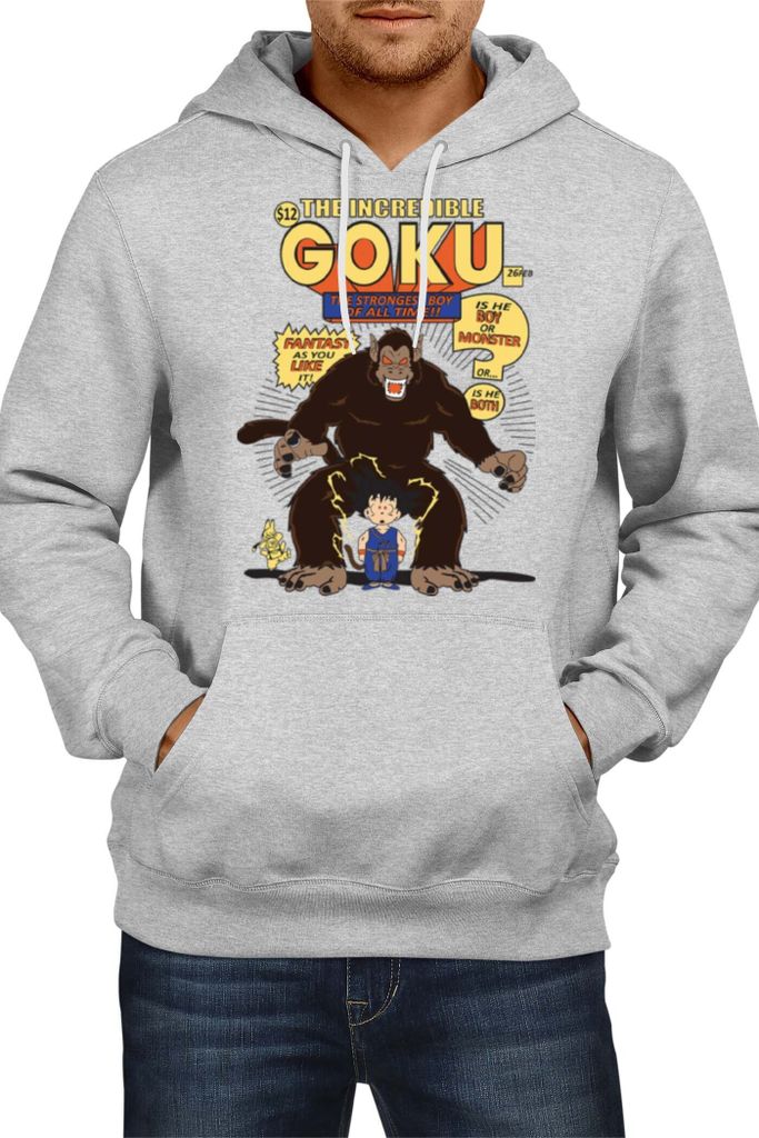 Herren Kapuzenpullover Japan Anime Manga Comics Dragon Anime Manga Ball Z 16, Man M / Grau