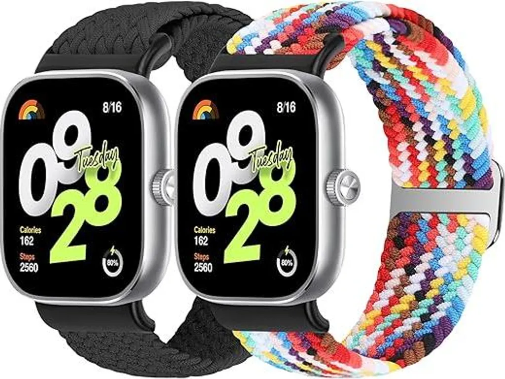Pack de 2 Bracelets Anti-Irritation Nylon pour Xiaomi Redmi Watch 4/5