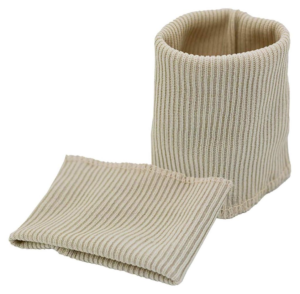1 Paar Strick-Bündchen Set 2 Ärmelbündchen elastisch, creme