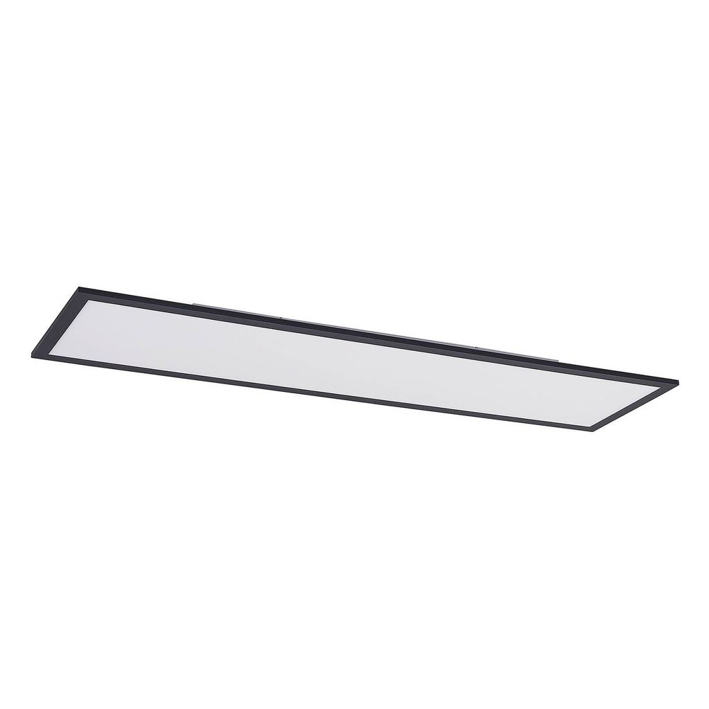 Lindby LED-Panel Nelios, 120 x 30 cm, CCT, schwarz, Metall Produktbild 