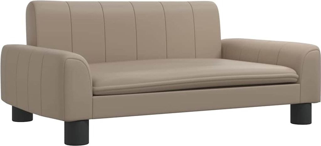 vidaXL Pelíšek pro psy Cappuccino Brown 70x45x30 cm koženka Obrázek produktu 