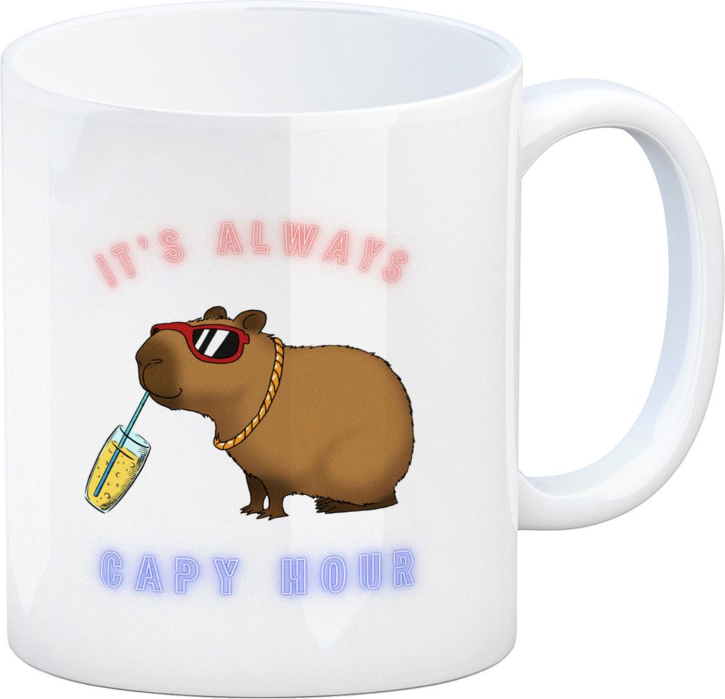 It´s always capy hour Kaffeebecher mit coolem Capybara Produktbild 