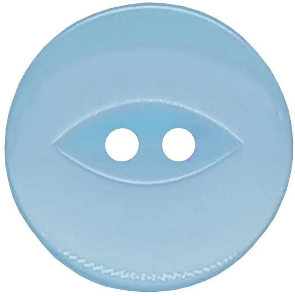 Boutons pour Brassière et Chemise Bleu Clair 11mm Fisheye - 20 Unités