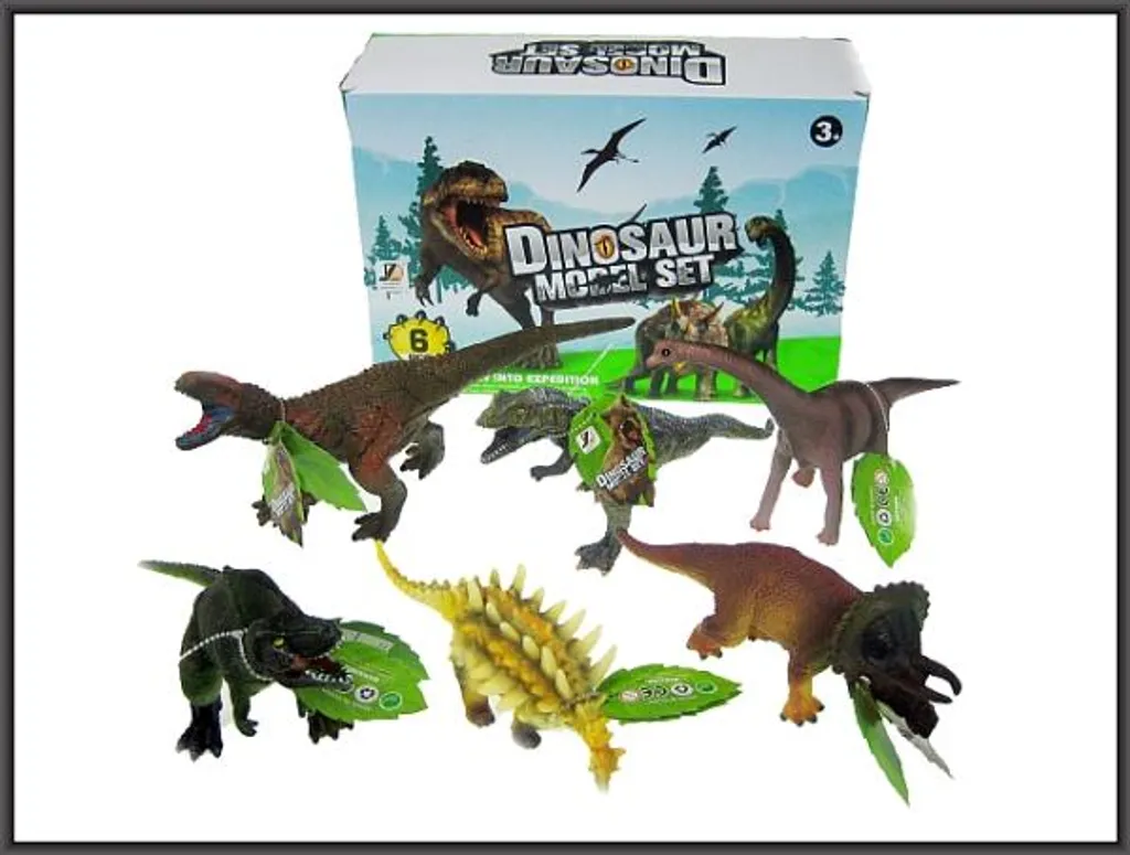 Dinosaures avec Son 30cm P6 JZD-77 - Lot de 6 Figurines Réalistes