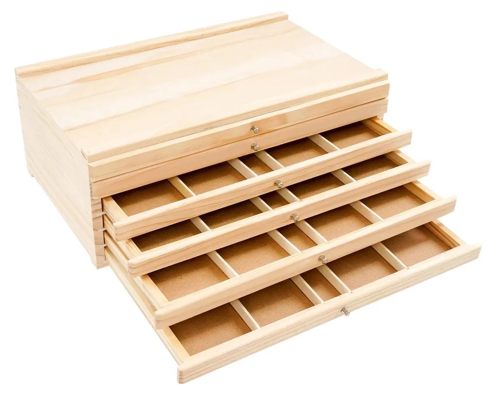 Boîte rangement pinceaux bois : finissez-en avec le désordre d'atelier