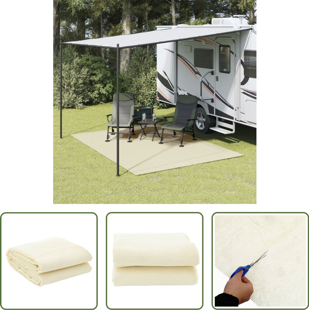 The Living Store Campingteppich Creme 3x2,5 m Produktbild 