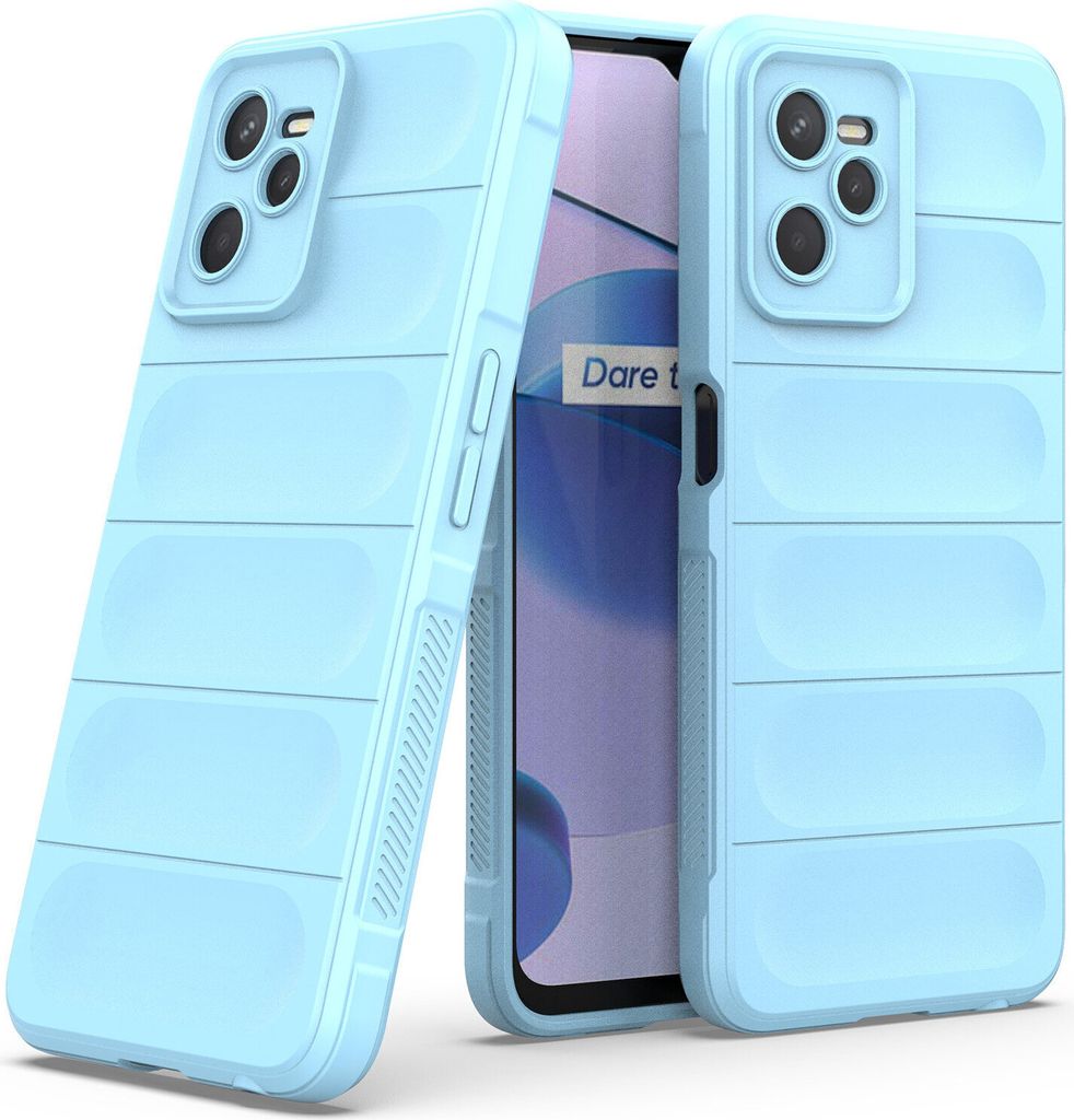 OPPO Realme C35 Hülle, Weich TPU Silikon Stossfest Anti-rutsch Schutzhülle für OPPO Realme C35 Blau