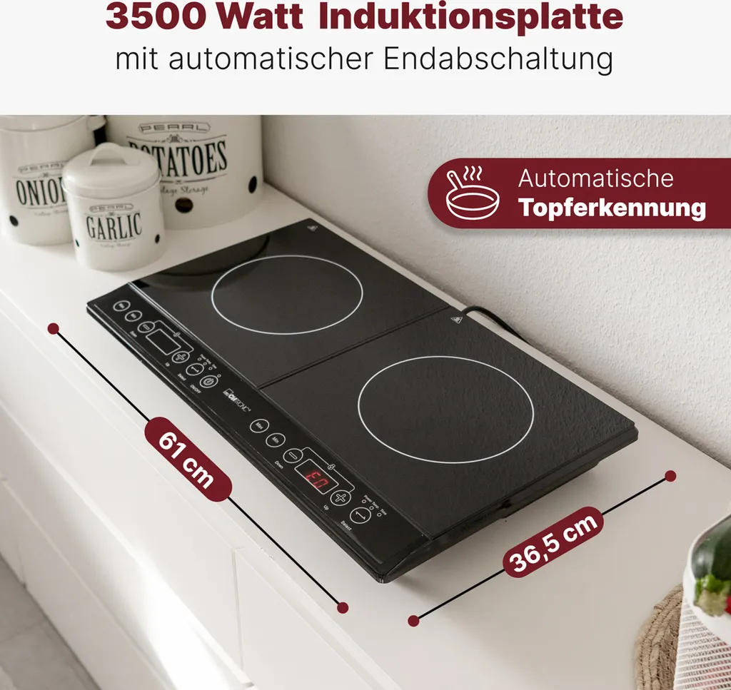 Plaque à induction double Clatronic DKI 3609 : cuisson sans brûler