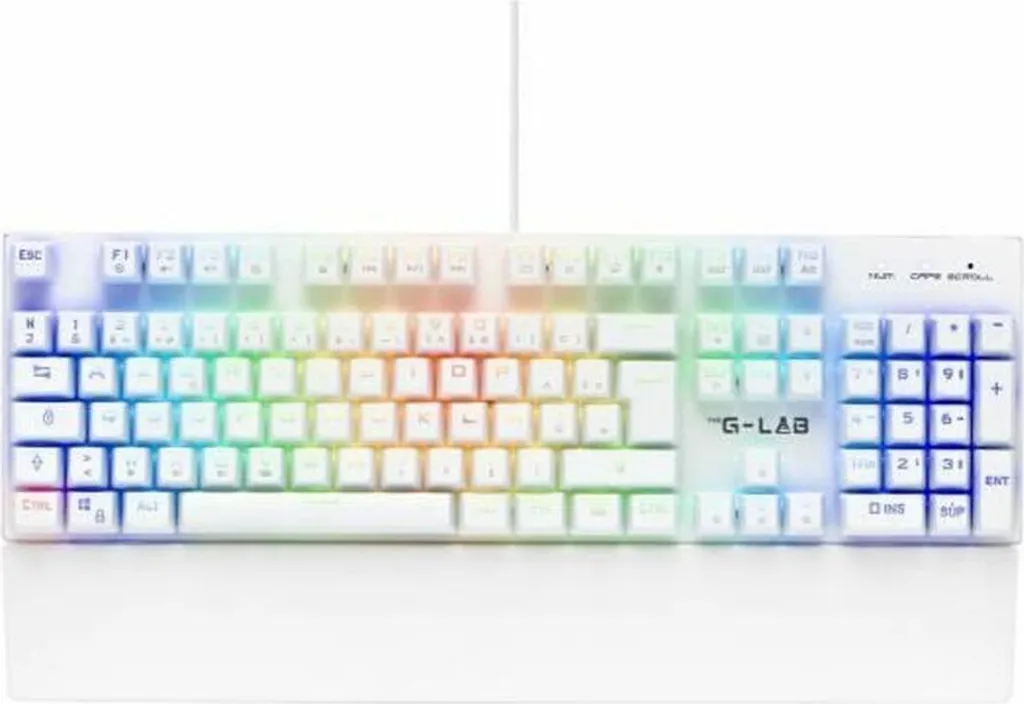 Clavier mécanique The G-Lab KEYZ RUBIDIUM Blanc Azerty pour Gaming - 6