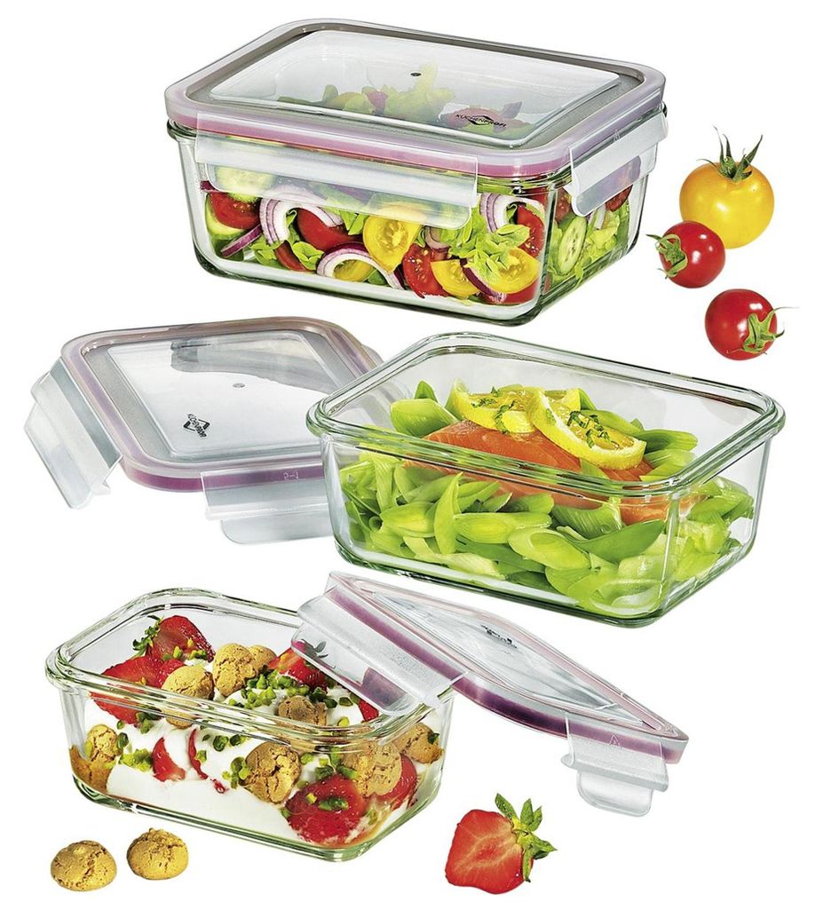 Küchenprofi Lunchbox/Vorratsdosen-Set Glas rechteckig, Produktbild 