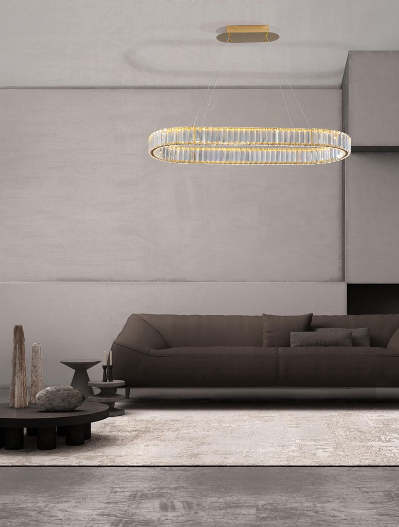 Nova Luce AURELIA LED závěsné světlo zlaté 48W neutrální Obrázek produktu 1