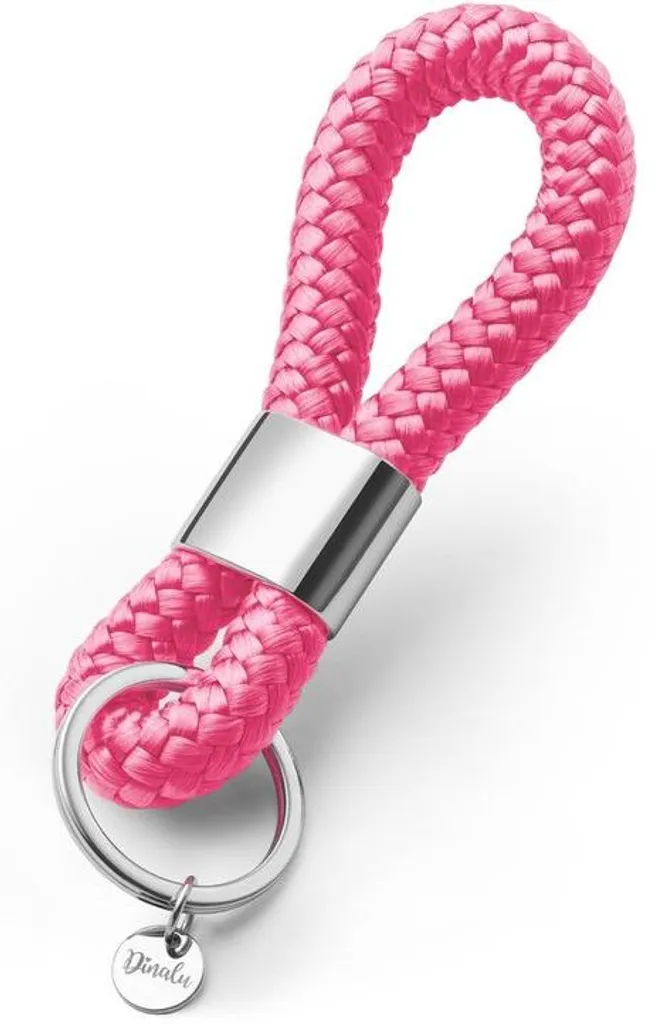 Petit cadeau idéal : Porte-clés bijou argenté et rose scintillant