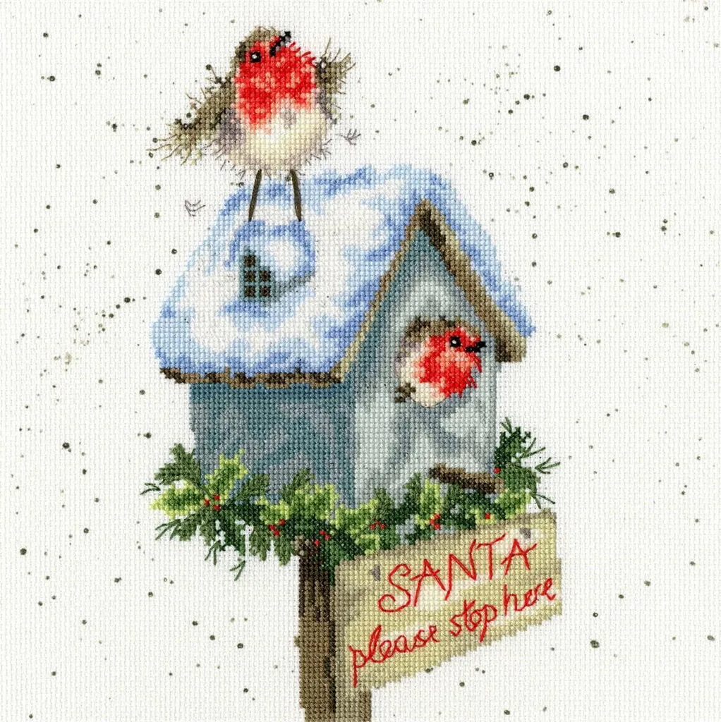 Offerta Kit Punto Croce Bothy Threads Santa Please Stay XHD55