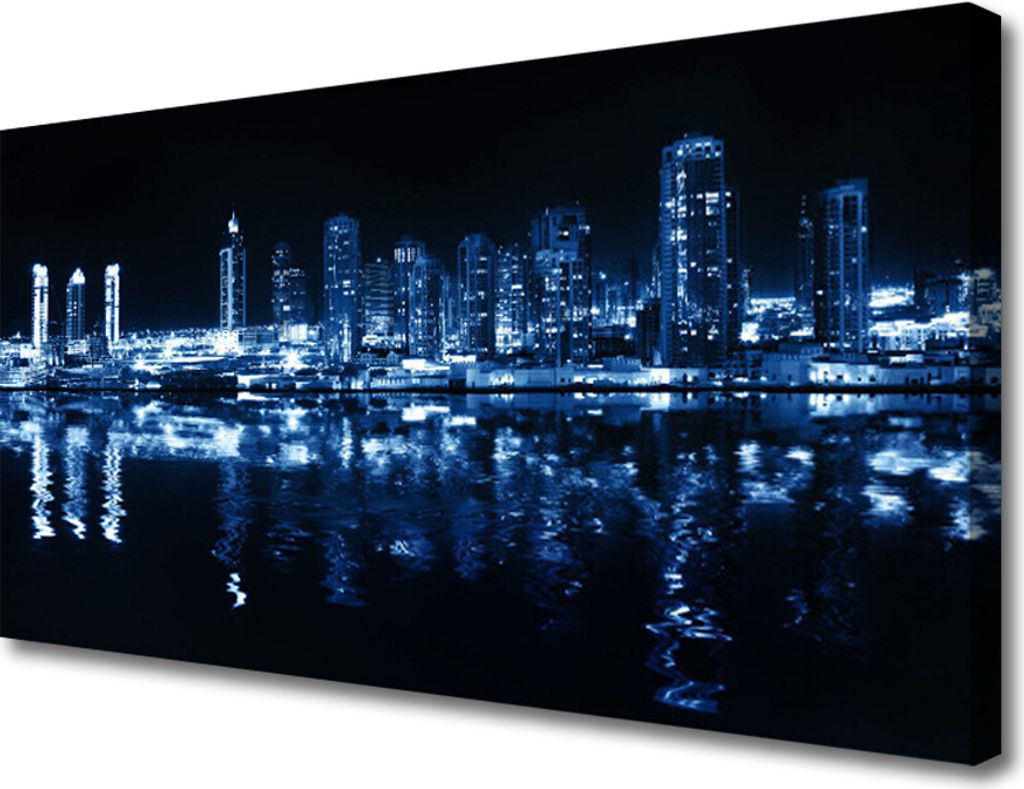 Tulup Leinwand-Bilder 100x50 Wandbild Canvas Kunstdruck Stadt Gebäude