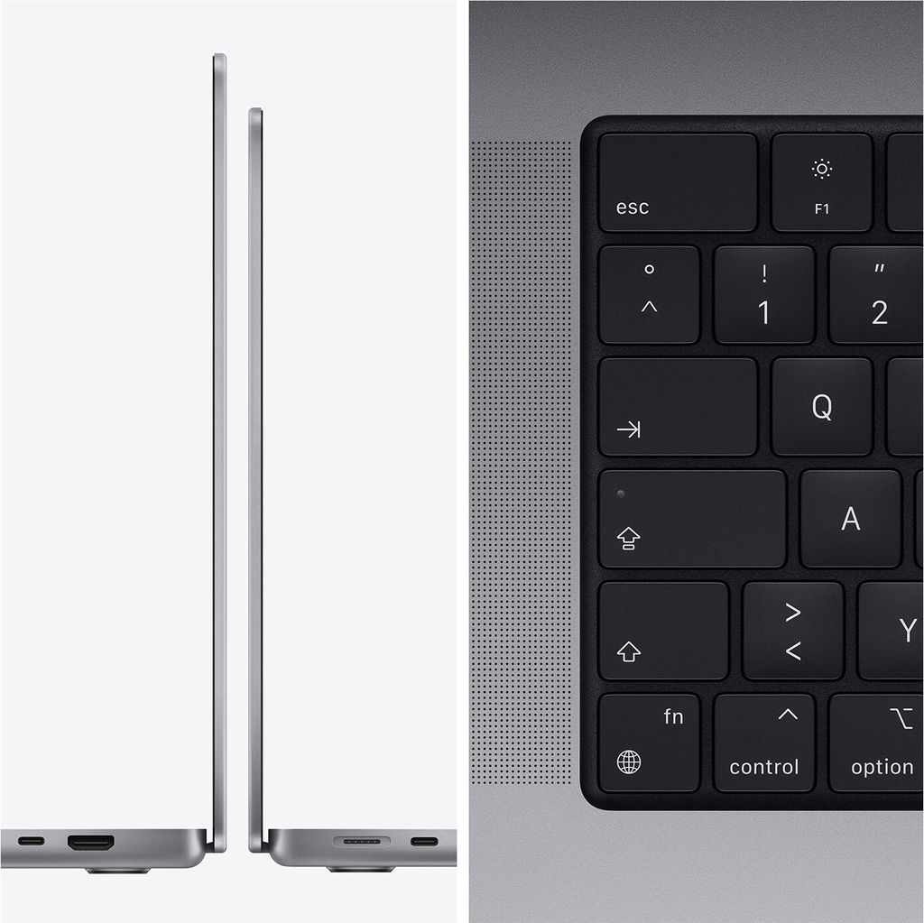 MacBook Pro 16 Zoll space grau, 2021, Apple M1 Pro, 16GB, Produktbild 8