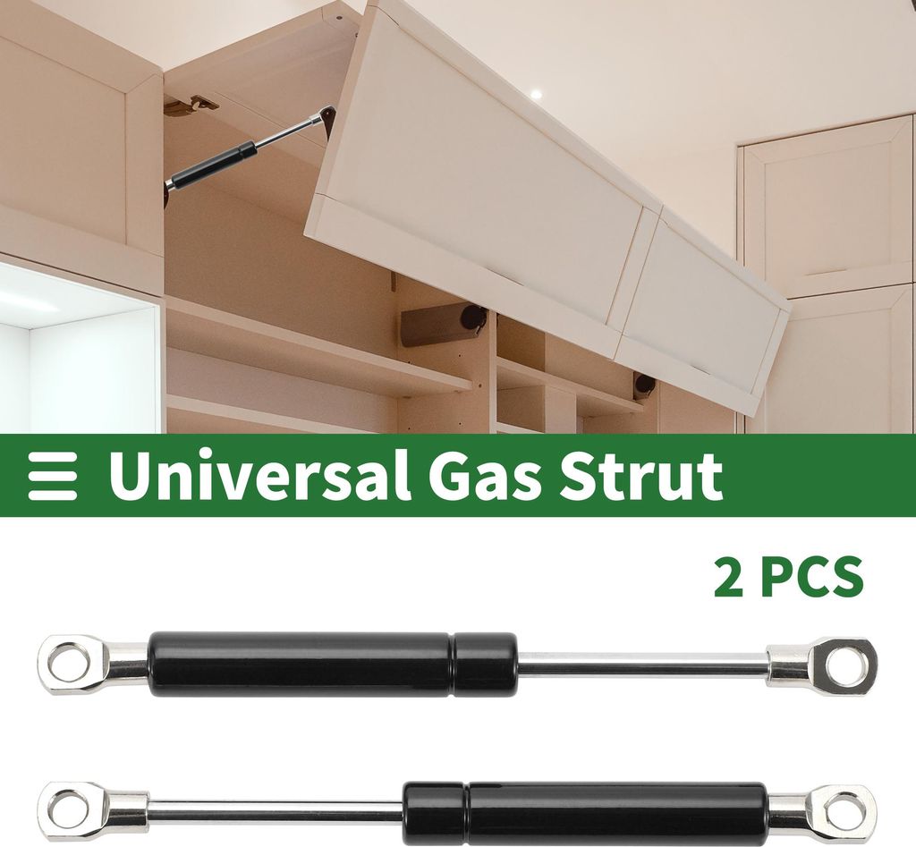 Universal-Hebestützen, Gasdruckfeder, 7 Zoll/180 mm, 5 Ib/22,25 N/2,25 kg, Schwarz, 2 Stück