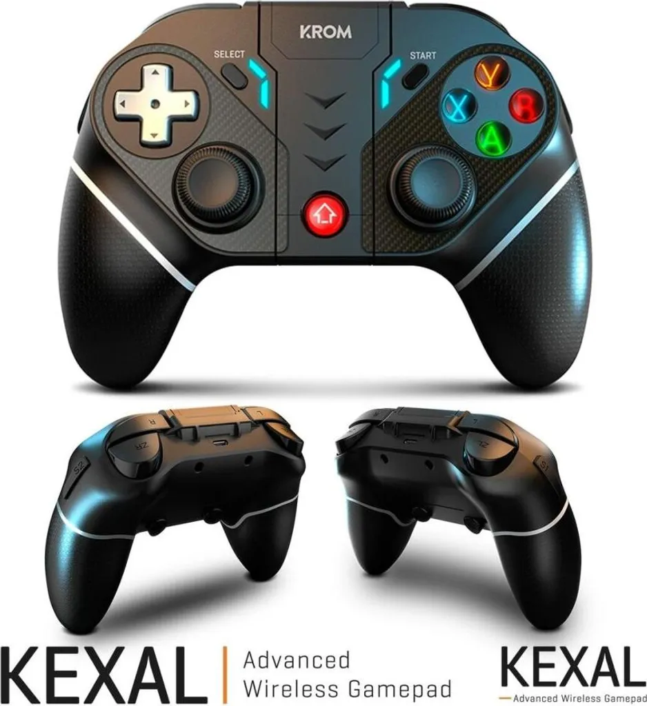 Krom Kexal Manette Smartphone Ergonomique avec Support Extensible