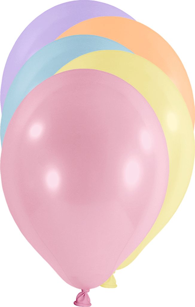 50 Stk. Luftballon Ø30cm "Uni Pastell" | Bunt