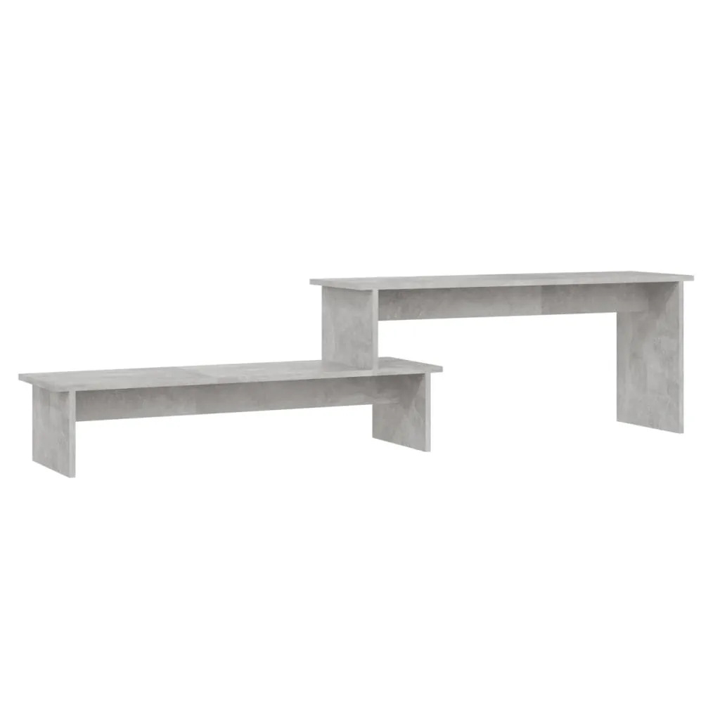 Meuble TV gris béton 180cm en bois d'ingénierie moderne pour salon