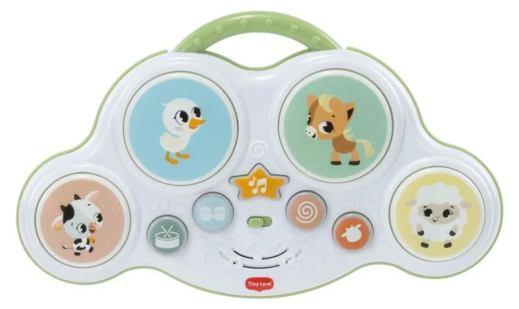 Tiny Love Tambour Bébé 6 Mois Eveil Musical et Lumineux Farmers Funday