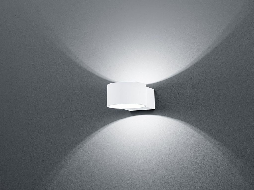 Trio Wandleuchte LACAPO weiß Uplight Downlight Osram LED, Wandlampe Wohnzimmer