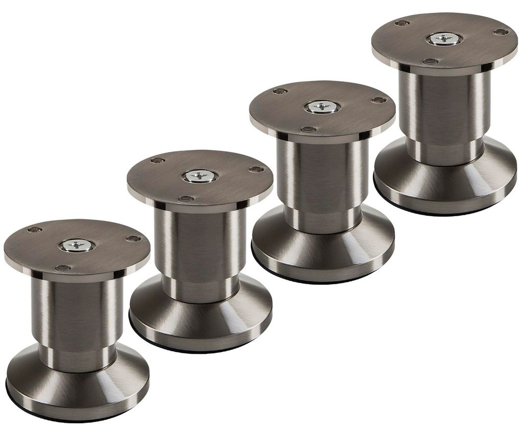 SOTECH Möbelfuß Alpha 50 mm Edelstahloptik – runder Produktbild 