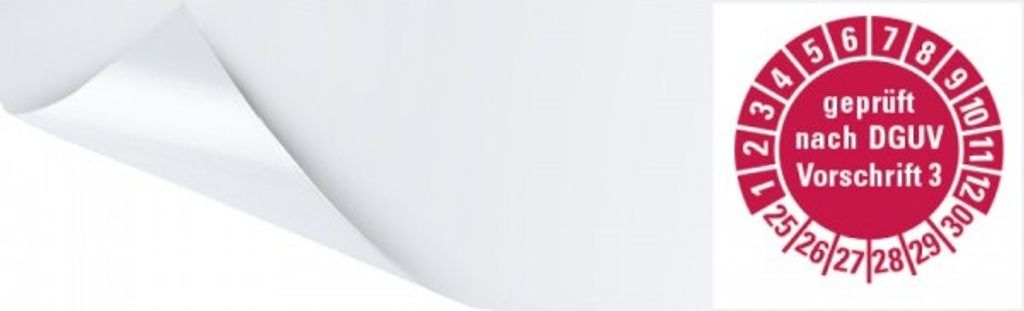 Dreifke Aufkleber I Kabelprüfplakette n. DGUV 3 25-30,rot,Folie,selb...