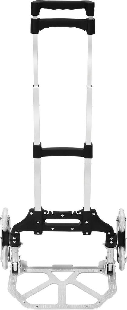 Klappbarer Treppensteiger Sackkarre - Handwagen - 6 Räder für Treppen - 2 Dreifach-Radsätze - Aluminiumlegierung/Edelstahl - 45×45×100 cm - Sc...