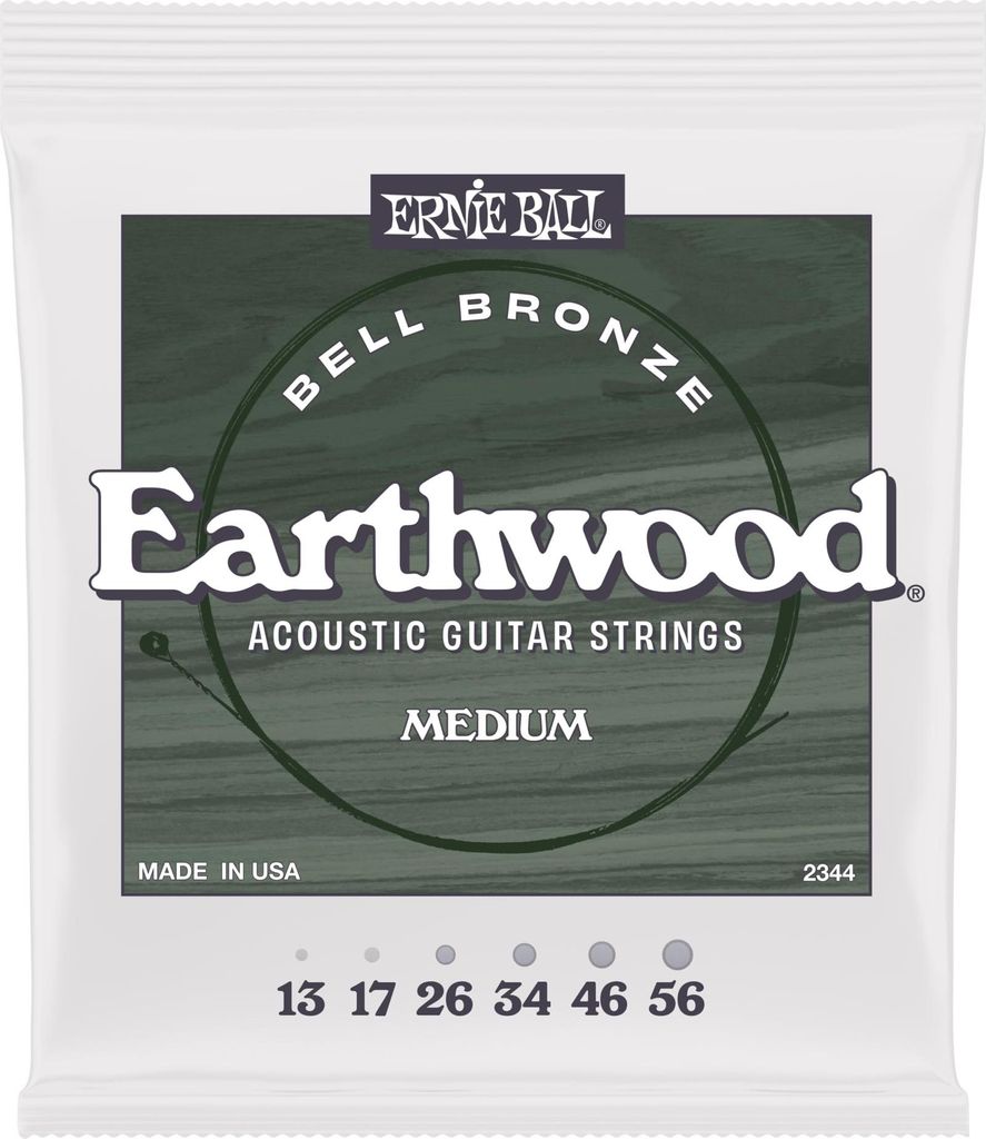 Ernie Ball Medium Earthwood Bell Bronze Gitarrensaiten Westerngitarre 13-56