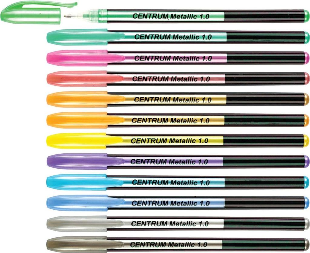 Gelstiftset Metallic 12 Farben 1,0 mm Stiftset bunt Stifte Gelschreiber