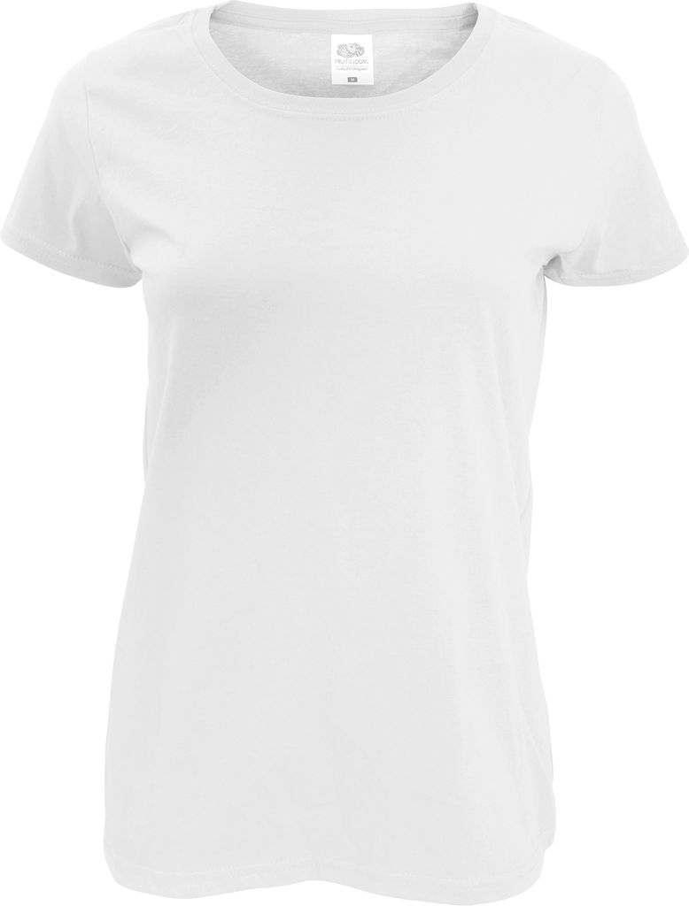 Fruit of the Loom - T-Shirt für Damen kurzärmlig RW4724 (L) (Weiß)
