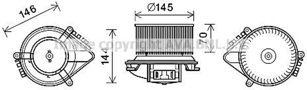 Moteur de ventilateur PRASCO RT8621 pour Laguna I OE 7701039482