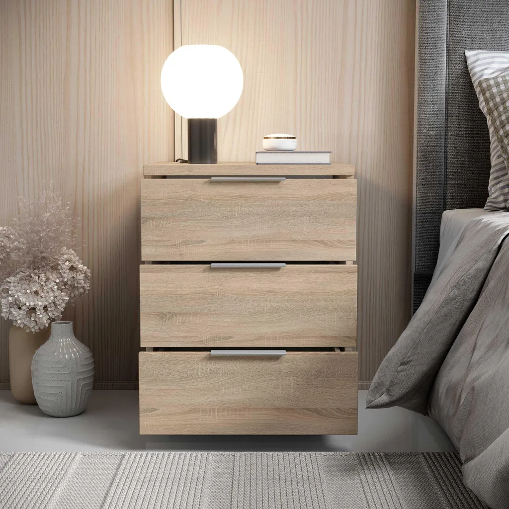 Table de nuit Nelli avec tiroir en bois naturel design scandinave chic - 6