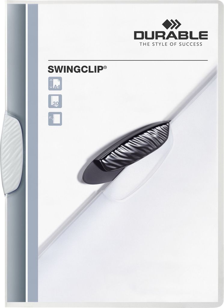 DURABLE Klemmmappe SWINGCLIP® 30 A4 transparent, 226002 Produktbild 