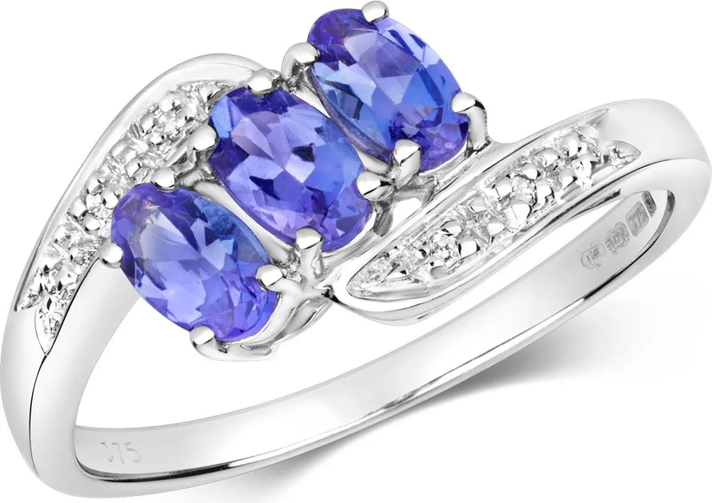 Bague crossover en or blanc 375 tanzanite et diamant, taille 55 TRS28931RSO