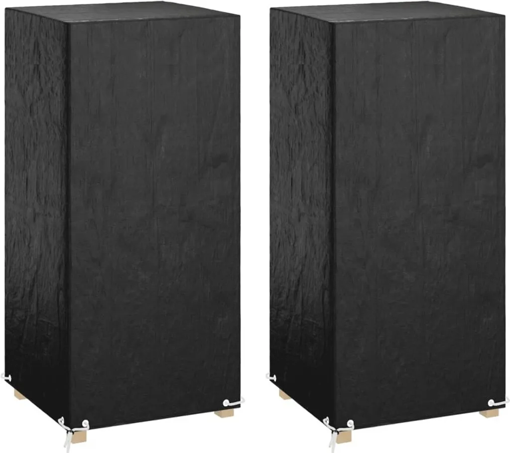 Set 2 Coprisedie Esterno The Living Store 75x70x140 cm Nero