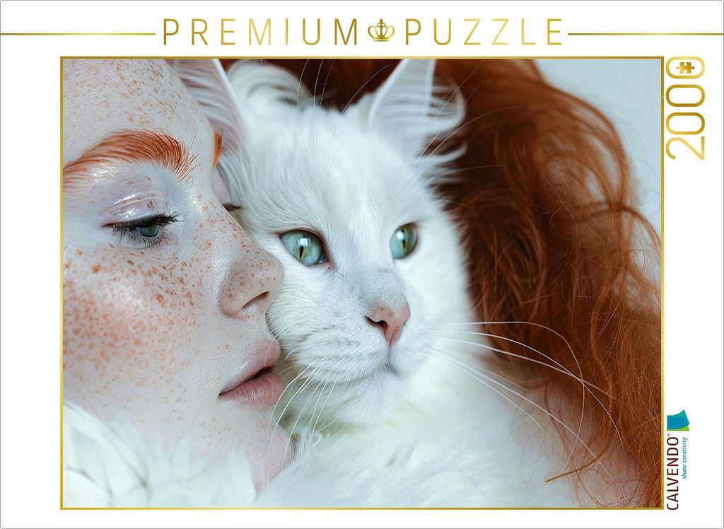 CALVENDO Puzzle Weiße Perser | 2000 Teile Lege-Größe 90x67cm Foto-Puzzle für glückliche Stunden