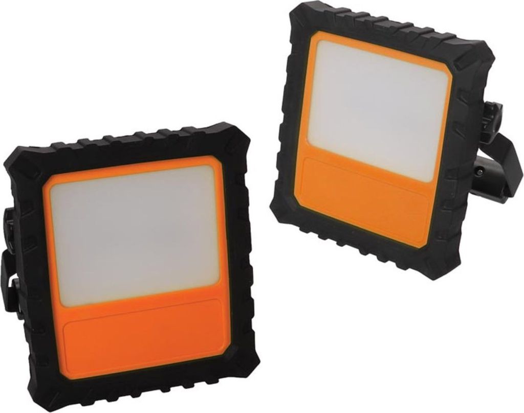 2er Set LED Akku Baustrahler USB Anschluß dimmbar, Fluter Produktbild 