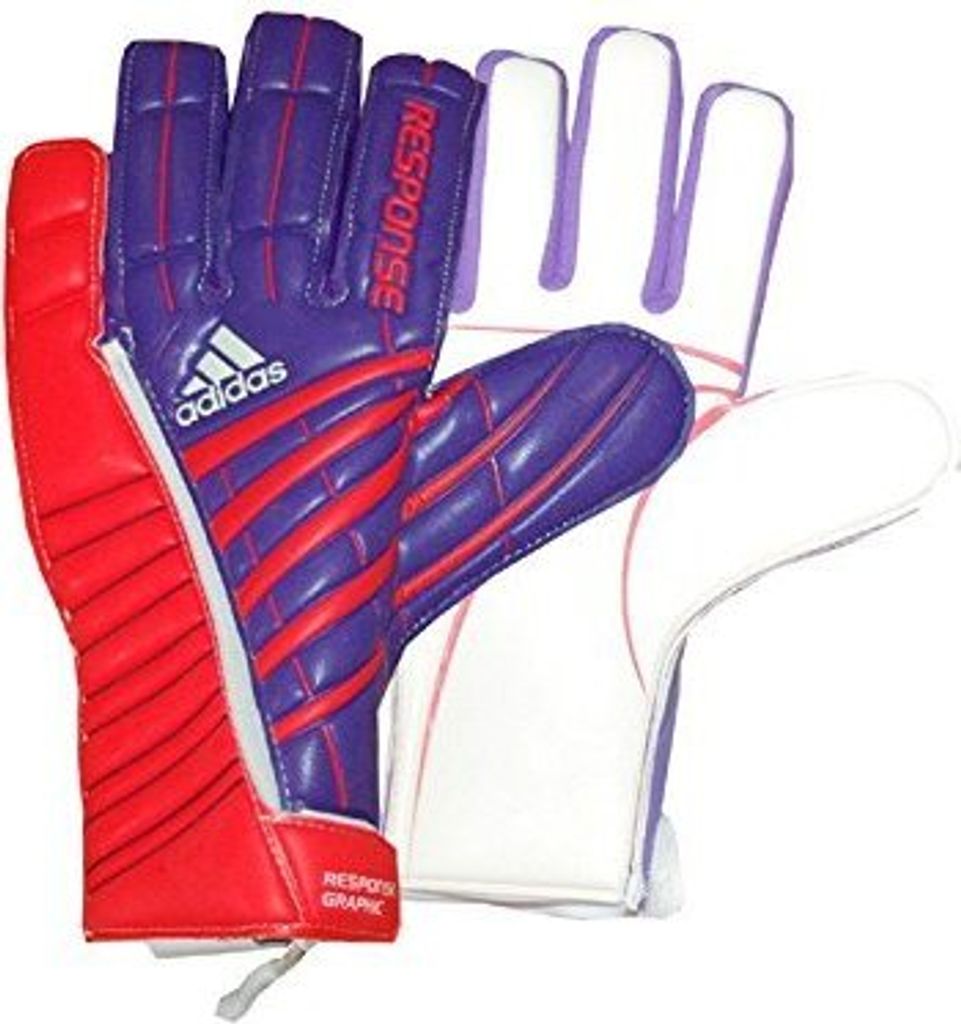 Adidas Herren Fussball Torwart Handschuhe RESPONSE TRAINING , Lila/Rot ,V87194 , Gr: 9