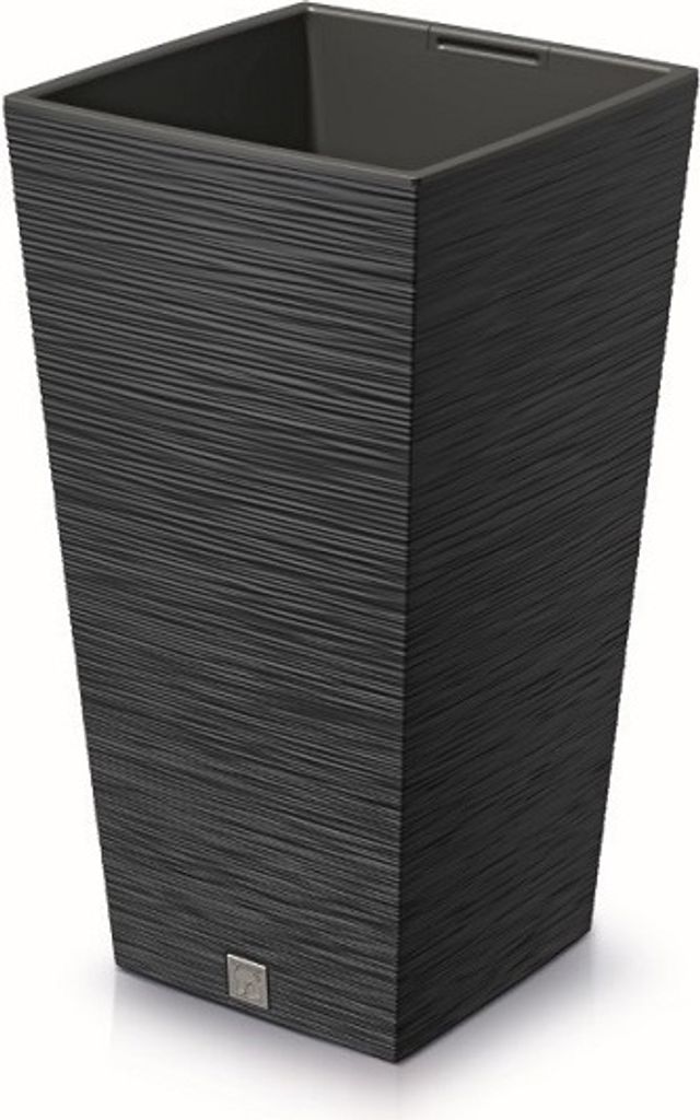 Anthrazitfarbener Blumentopf Mit Furu Square Einsatz Produktbild 