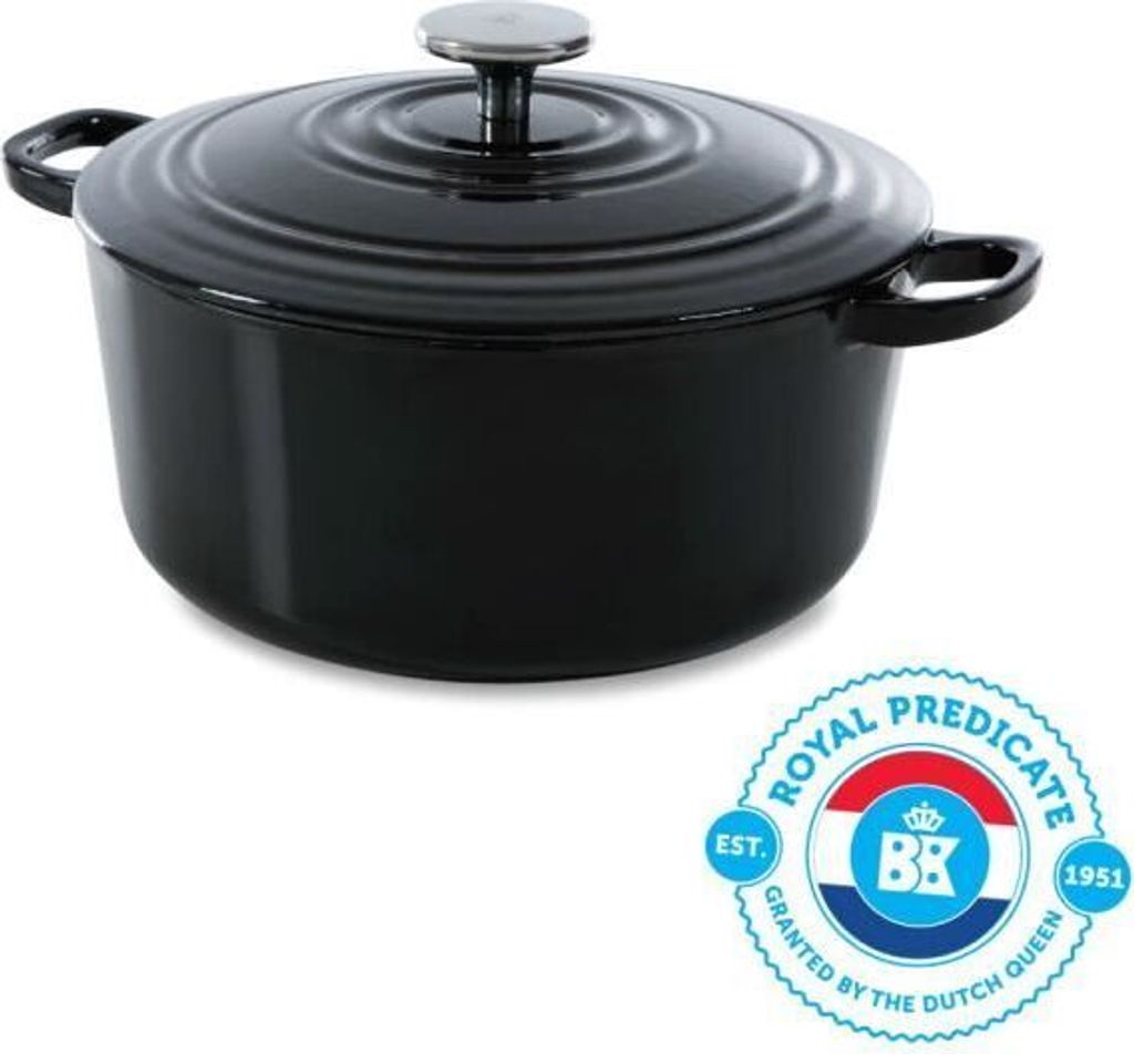 BK Bräter Gusseisen Bourgogne Ø24 cm jet black Induktion Ofen