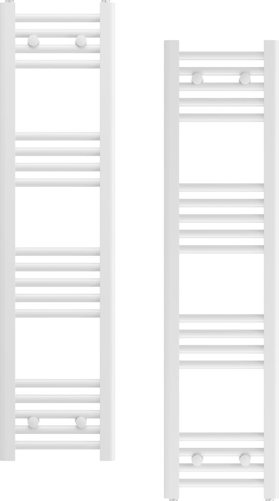 Granitan | Handtuchheizkörper Breno - 30x120 cm - Weiß - Modernes Design - Flexibler Montage