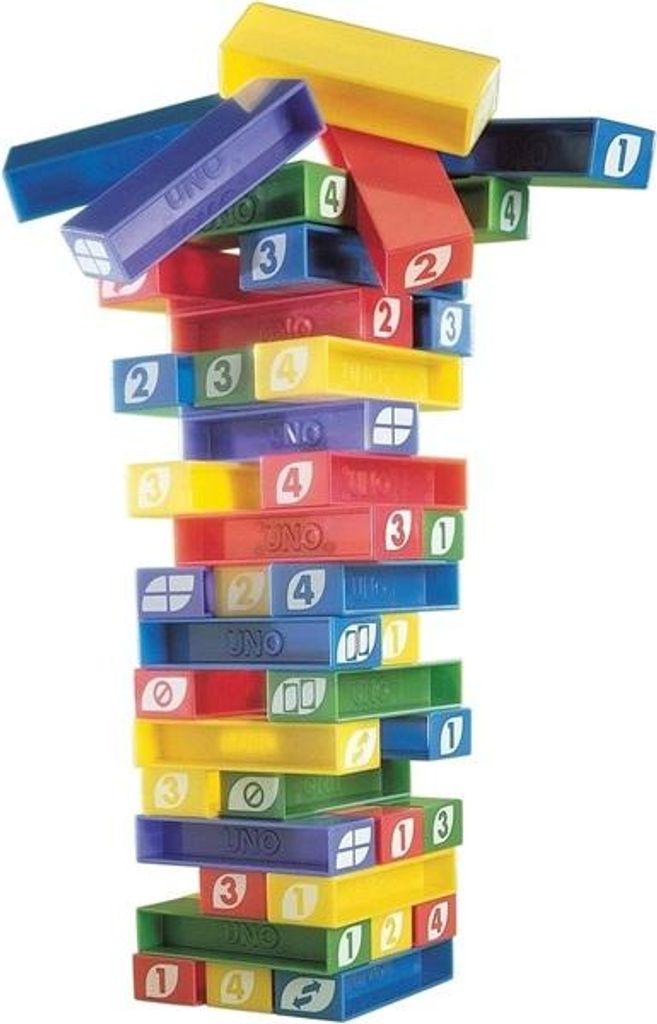 Mattel UNO grigio Stacko Jenga Block Game 43535 / 4 Immagine del prodotto 