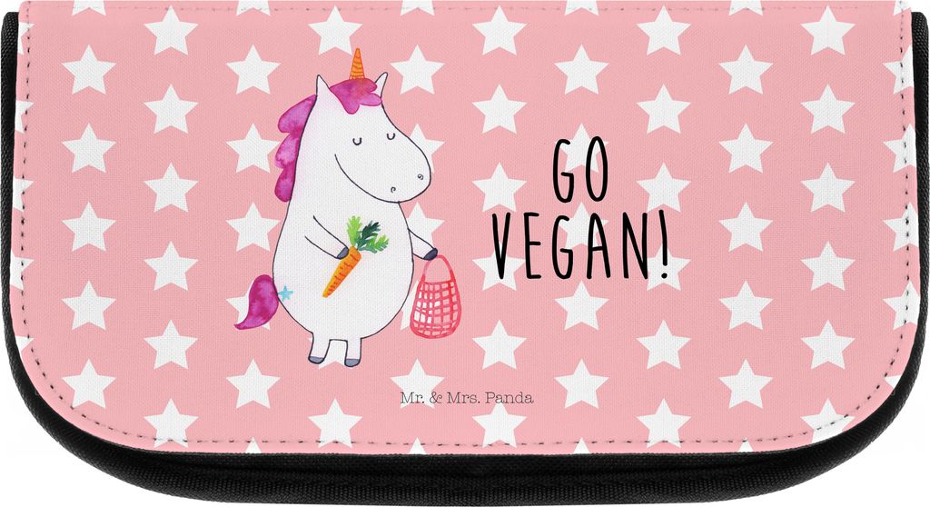 Mr. & Mrs. Panda Schminktasche Einhorn Vegan - Rot Pastell Produktbild 