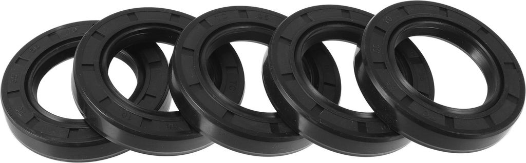 Universal Oil Seal TC Doppellippe W Stahlfeder Dichtungsring Rotierende Wellendichtung 35x56x10mm Hochdruck-NBR-Gummi Schwarz 5 Stück