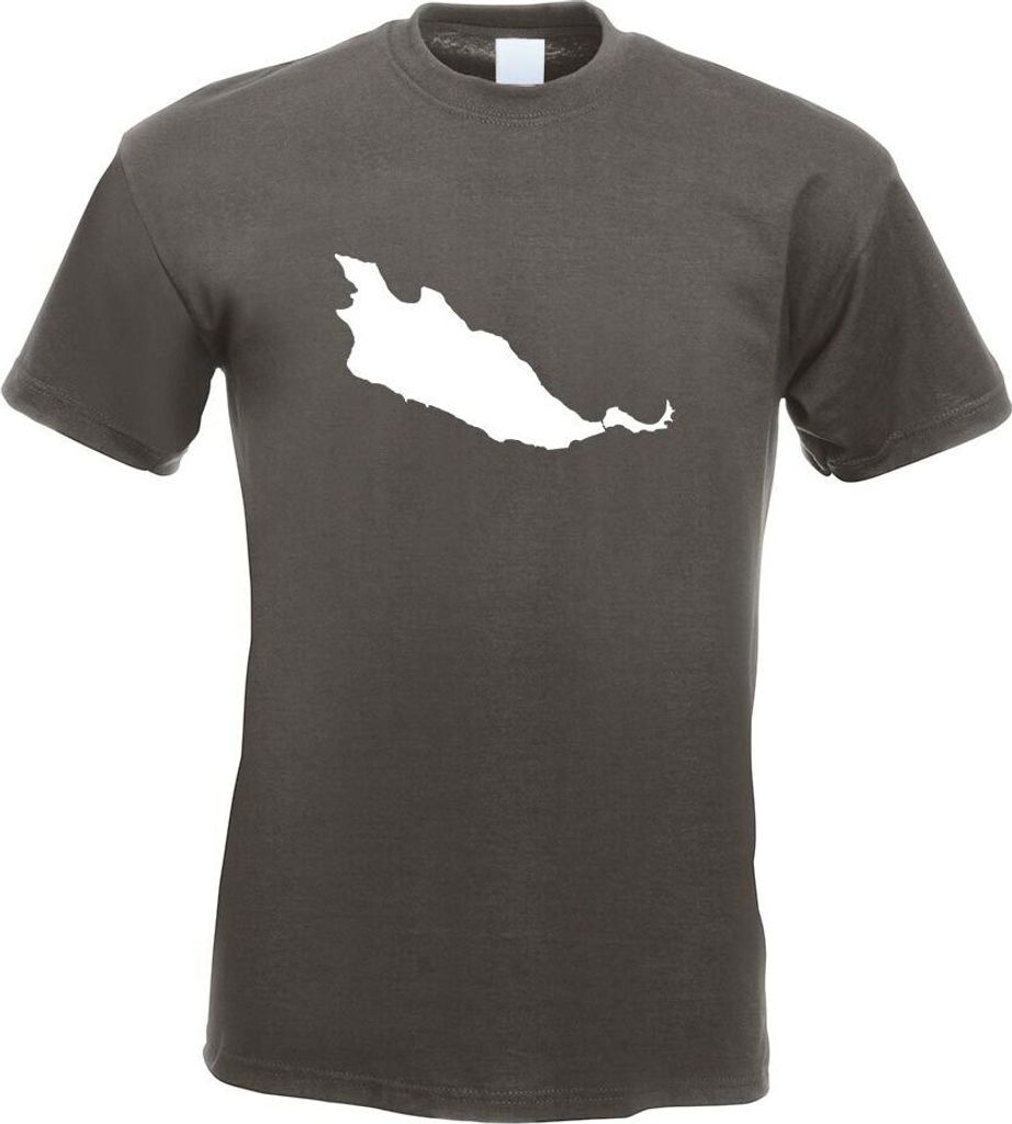 Kiwistar - T-Shirt - Graphit - Deutschland - Binneninsel - Reichenau Herren Funshirt Bedruckt Design Sprüche Spruch Motive - mit Motiv Bedruckt - ...